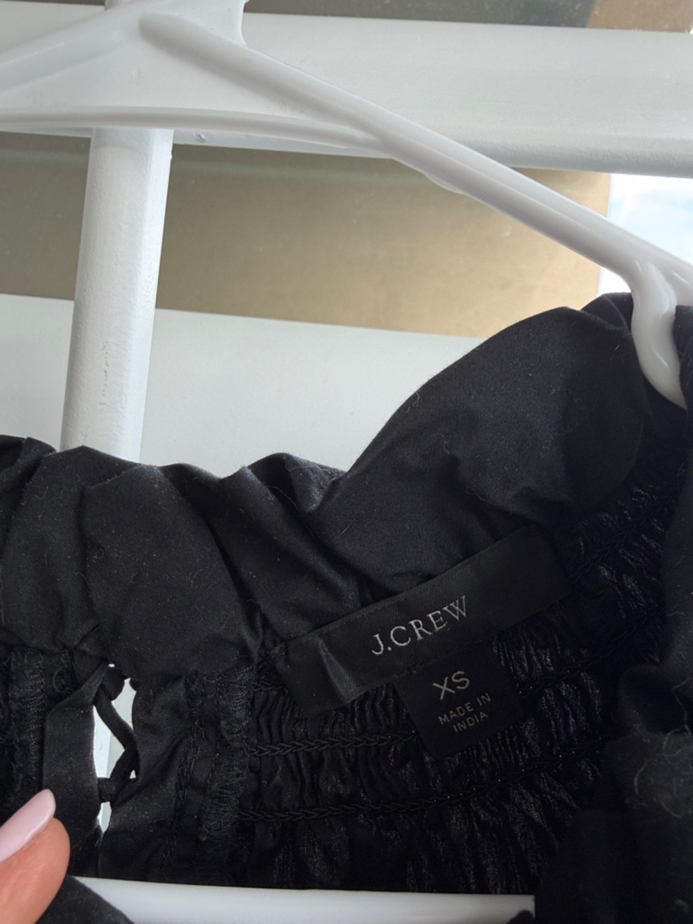 J Crew smocked neck puff sleeve Blouse - Picture 2 of 3